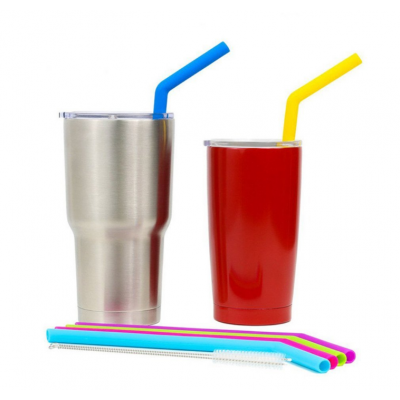 wholesale Reusable food grade silicone collapsible drinking straws with BPA