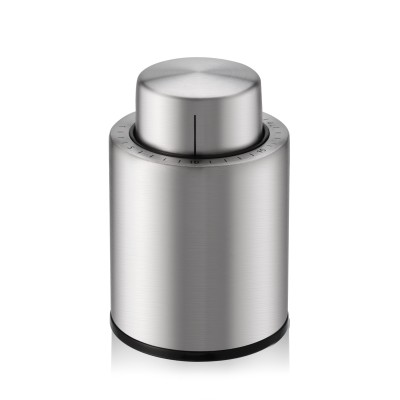 Newest Vacuum Fresh-Leeping wine bottle Plug Stainless Steel Wine Vacuum Plug With Calibration Date