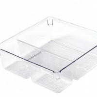 Clear Fridge Storage Organizer Bins Soda Can Organizer