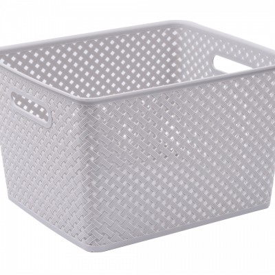 Stackable plastic storage basket with lid of cloth toys tool book Organizer